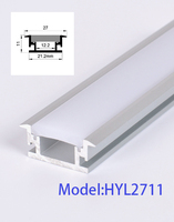 27x11mm intégré LED linéaire aluminium profil capteur escalier lumière LED éclairage au sol bande Surface montage canal