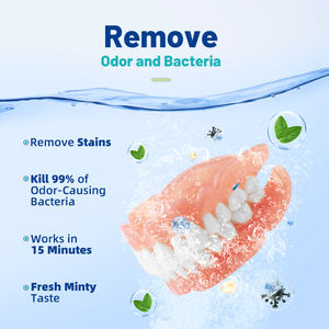 Comprimés de nettoyage de retenue, comprimés nettoyants <span class=keywords><strong>pour</strong></span> prothèses dentaires <span class=keywords><strong>pour</strong></span> appareils dentaires, nettoyage complet, 24 pièces/paquet - Product Image 4