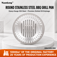 Poêle de cuisson ronde antiadhésive en acier inoxydable pour barbecue, idéale pour les restaurants coréens et les boutiques de barbecue (vente en gros)