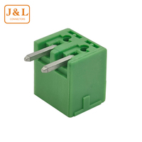 Haute précision en laiton PCB bornier en-tête 3.96mm pas vert boîtier enfichable étain plaqué à Angle droit fil câble connecteur