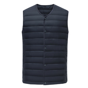 Chaleco de poliéster/nylon para <span class=keywords><strong>hombre</strong></span>, ropa exterior para otoño e invierno, térmico, sin mangas, antiarrugas, con cuello en V. - Product Image 5