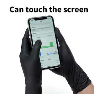 Gants en <span class=keywords><strong>nitrile</strong></span> noirs jetables pour l'entretien mécanique, la cuisine, la transformation alimentaire, la cuisine, imperméables et résistants à l'huile - Product Image 4