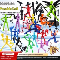 Figurine d'action 3D articulée en plastique, modèle tendance, décoration d'anniversaire porte-bonheur, à assembler, best-seller