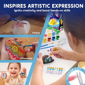 Nouveau <span class=keywords><strong>Kit</strong></span> de <span class=keywords><strong>Peinture</strong></span> <span class=keywords><strong>sur</strong></span> Pierre Luminescente 2025 – Fournitures d'Artisanat DIY pour Enfants - Product Image 3