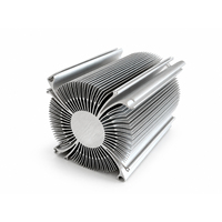 Dissipateur thermique en aluminium sur mesure à ailettes forgées, dissipateur rond pour LED, moteurs, électronique de puissance et refroidissement industriel