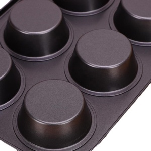2024 di vendita calda 6 torce rotonde per cupcake tazza per <span class=keywords><strong>Muffin</strong></span> 6 tortiera antiaderente - Product Image 5