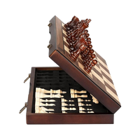 Jeu d'échecs en bois pour adultes et enfants, pièces faites à la main, pliable, portable, ensemble de jeu