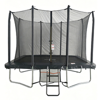 Trampolín de nuevo diseño de alta calidad de 8 pies con carcasa de acero con materiales plásticos de espuma de polipropileno y PVC para niños y niñas
