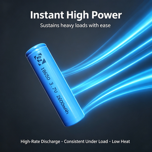 แบตเตอรี่ทรงกระบอก Li-ion 18650 3.7V 2600mAh สำหรับใช้เป็นแบตเตอรี่3C แบตเตอรี่ลิเธียมไอออนในอัตราที่สูงสำหรับเครื่องมือไฟฟ้าหุ่นยนต์ - Product Image 4