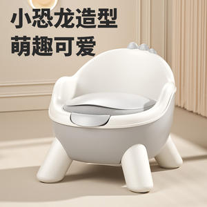 Asiento de entrenamiento para ir al baño con tapa y patas para niños pequeños, silla de aprendizaje para el inodoro, diseño de plástico de color sólido para niños y niñas - Product Image 2