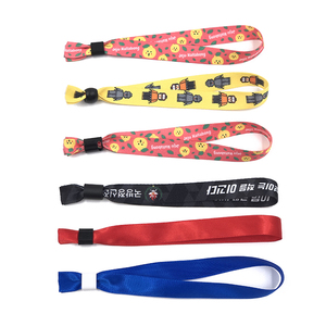 Promotional Polyester Fabric Wristbands 1.5mm Customized Fabric Wristbands Printed Fabric Wristband Custom