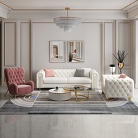 Ensemble de canapés en cuir et tissu, cadre en bois massif, pliable, personnalisable, style moderne classique de luxe léger, pour appartements grands/petits