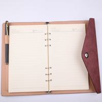 Carnet de notes personnalisé en cuir PU avec anneaux, classeur exquis pour agenda professionnel et planificateur