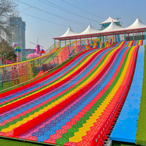 Mini thiết bị sân chơi tùy chỉnh mới lớn ngoài trời colourful nhựa khô trượt tất cả các mùa trẻ em khô tuyết cầu vồng trượt - Product Image 3