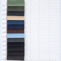 Tissu denim plat élastique 40 fils, tissé en polyester et coton mélangés, teint, doux, résistant aux plis, anti-bouloches, uni moyen, pour garçons