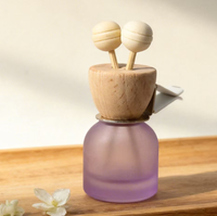 Vente en gros de diffuseurs de parfum pour voiture de 10 ml, flacon de parfum vide en verre avec bouchon en bois