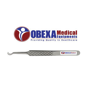 Pinzas Obexa Diamond Grip de Acero Inoxidable con Punta en C para Extensión de Pestañas, Redondeadas, Volumen, Marca Privada, Herramienta de Belleza, Modelo OS-100-4 - Product Image 1