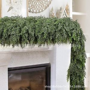 Guirlande artificielle en cyprès Dingyi 38x508cm, décoration de Noël intérieure/extérieure, pour cheminée et manteau de cheminée, verdure - Product Image 1