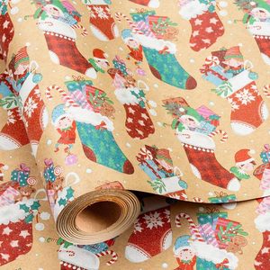 Kratf Christmas <b>Wrapping</b> <b>Paper</b> 17 In X 32.8 Ft Single Side Eco Friendly Gift Craft Holiday Use - Product Image 1