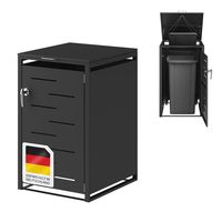 Abri pour poubelle en acier galvanisé, armoire de rangement pour poubelles extérieures imperméable et verrouillable pour poubelles de 240 L
