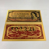 Billets de banque factices réalistes et écologiques en plastique durable plaqué or (USD, Euro, Livres) pour mariages, anniversaires, Noël