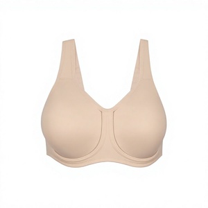 Sujetador deportivo negro sin aros para mujer, de copa completa, sin costuras, de punto, de elastano y nailon, diseño racerback, transpirable, con soporte, para todas las estaciones - Product Image 5