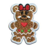 Sac à dos pour poupée personnalisé Noël Sourire Visage patchs en chenille brodés broderie au fer sur patchs pour vêtements