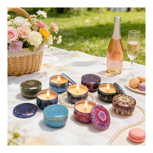 Custom Scented Candle With Logo Luxury Jar Packaging For Corporate Giveaway Retail Assortment Showcase Program - Product Image 6