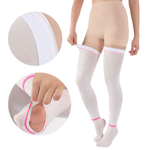 <span class=keywords><strong>Medias</strong></span> <span class=keywords><strong>de</strong></span> Compresión Personalizadas Blancas con Orificio <span class=keywords><strong>de</strong></span> Inspección, Antiembólicas, Hasta el Muslo, 15-20 mmHg, Nivel Moderado, Tipo Ted - Product Image 1