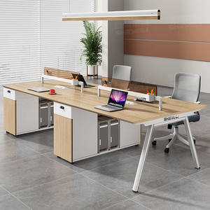 BGZ66-66 Premium Modulaire Kantoorwerkstation Bureau Modern Design Houten Paneel Kantoortafel Voor De Werkplek - Product Image 4