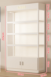 Estante de exhibición de acero de madera ligero moderno personalizado para supermercado para exhibiciones de supermercado modernas - Product Image 4