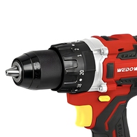 Perceuse à percussion sans fil WEDO de qualité industrielle et DIY avec moteur sans balais, couple maximal de 280 Nm, outil électrique portable alimenté par batterie