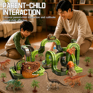 MILI Nouveau Ensemble de Construction Électrique 133 Pièces DIY : Train, Dinosaures et Voitures sur <span class=keywords><strong>Rail</strong></span>, Blocs de Construction Éducatifs pour Enfants - Product Image 6