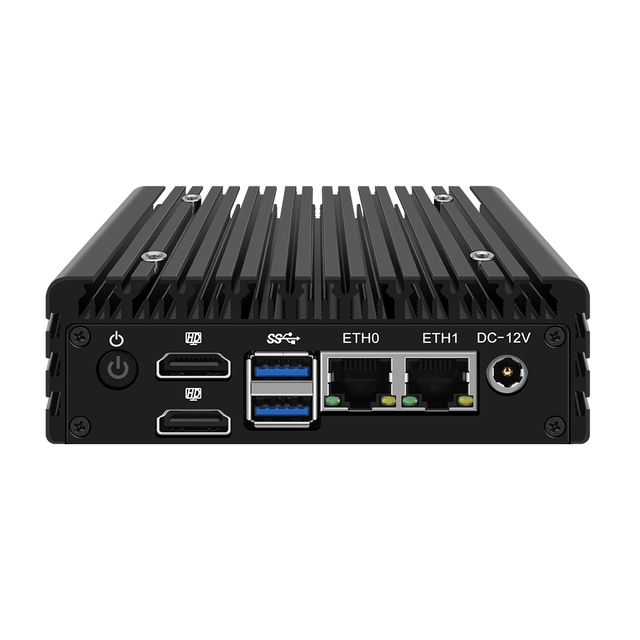 Dual Lan N100/N200/N305 Mini PC With DDR5 Slot Dual HD 2*3.2USB 4 USB 2.0 Fanless Mini Computer for Linux