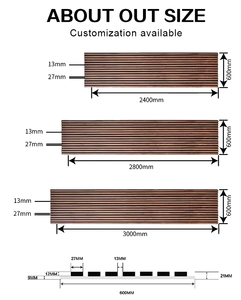 Panneaux muraux insonorisants de qualité supérieure, panneaux acoustiques en <span class=keywords><strong>bois</strong></span> à lattes, panneaux muraux en <span class=keywords><strong>bois</strong></span> pour la décoration intérieure - Product Image 5