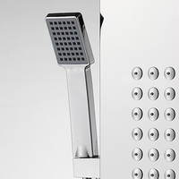 Système de douche mural multifonctionnel en acier inoxydable SUS304 moderne avec affichage numérique LED et colonne de douche massante