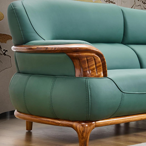 Juego de Sofás Reclinables Seccionales de Lujo Moderno, Muebles para el Hogar de Cuero Genuino Personalizados, Diseño Europeo Modular para Sala de Estar y Apartamento - Product Image 6