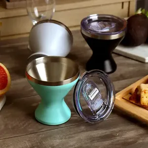 Tasse à <span class=keywords><strong>martini</strong></span> en acier inoxydable à double paroi de 8oz Tasse à cocktail Margarita avec couvercle <span class=keywords><strong>Bouteille</strong></span> thermique - Product Image 6