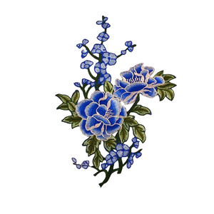 Aplique de encaje decorativo con motivo floral DIY, parche bordado termoadhesivo hecho a mano para vestido Hanfu Cheongsam - Product Image 1