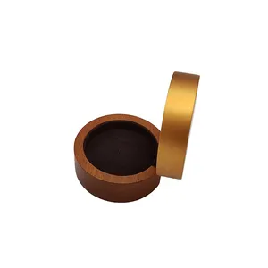 Boîte de bague de boucle d'oreille de bijoux en bois de logo personnalisé de luxe unique pour la proposition cadeau de mariage de fiançailles boîte-cadeau en bois pour la boucle d'oreille de bague