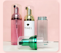 Bouteille en plastique PET 100ml avec brosse en silicone mousse mousse bouteille cosmétique nettoyant pour le visage peut