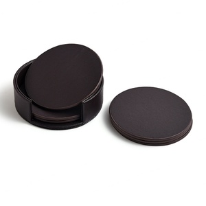 Classical Brass Plated Set of 6PCS Custom Coffee Drink Metal <b>Coaster</b> - Product Image 4