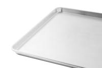 Plaque de cuisson rectangulaire en acier inoxydable, résistante à la rouille, compatible four professionnel, état neuf, avec grille de refroidissement et revêtement multicouche sécurisé