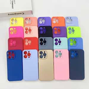 Casing Ponsel Tpu Silikon Warna-warni Desainer Logo Kustom Mewah Penutup Ponsel untuk Iphone 14 13 Pro Max Casing