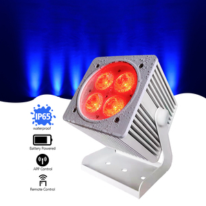 Lumière de scène sans fil à batterie DMX Wash Par 4x18w, perles LED haute luminosité, étanche en extérieur, IP65, 16,7 millions de changements de couleur, 72W - Product Image 2