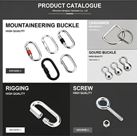 Connecteur rapide en métal poli - Mousqueton robuste à verrouillage pour outils de survie en extérieur et suspension de hamac