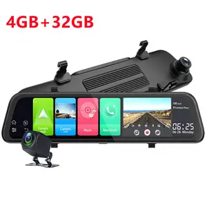 12 pouces 4G + 32G Android rétroviseur voiture DVR HD 1080P GPS WIFI ADAS Dash Cam double lentille application mobile Auto électronique pour voitures