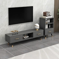 Meuble TV moderne Meuble simple au sol pour petit appartement pour chambre à coucher et table basse Combinaison