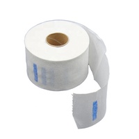 Bandes de papier jetables pour salon de coiffure, pièces, 5 rouleaux par paquet, blanches, à volants, accessoire pour coupe de cheveux, vente en gros