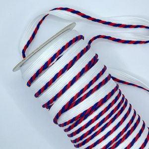 Wholesale 10mm Red 100% Polyester Braided Lurex Flat Cords Eco-Friendly Home Textile Garment Shoe Trim <b>Bags</b> 100Y/Roll - Product Image 3